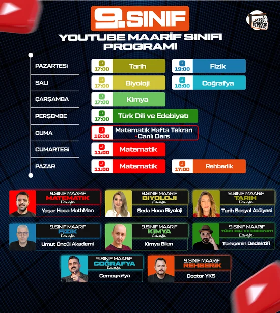 9. sınıf Maarif programı